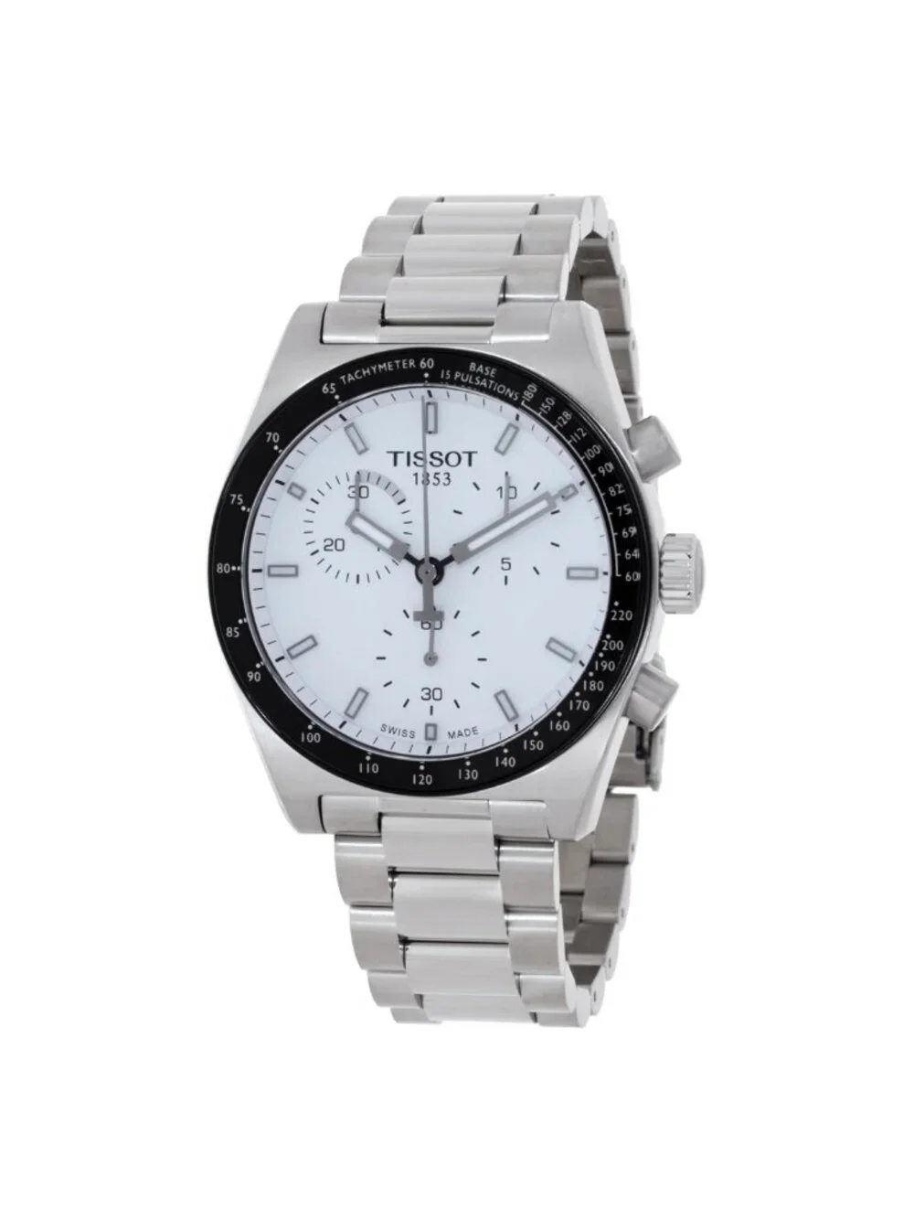 NWT Tissot PR516 Chronograph Quartz White Dial Men's Watch